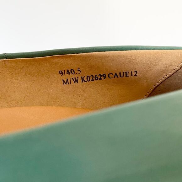 Kork Ease Simone Ace Leather High Heel Pumps Block Slip On Green Brown Size 9 - Picture 4 of 10